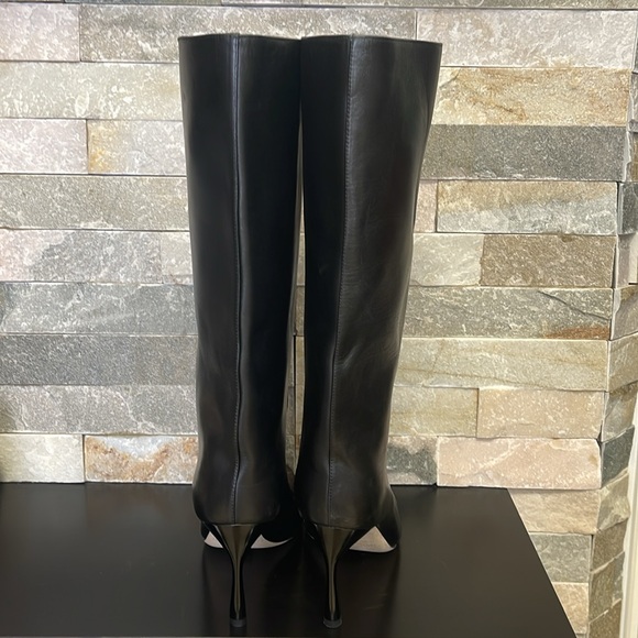 Jimmy Choo Mabyn 85 Leather Heeled Knee-High Boots - Picture 12 of 17